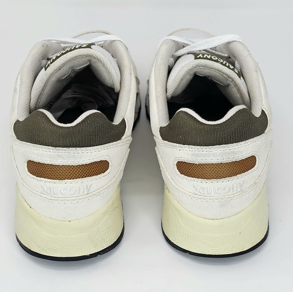 SAUCONY Men’s Shadow 6000 Cream Olive Green Brown Sneakers Size 8.5 Retro - Picture 5 of 13